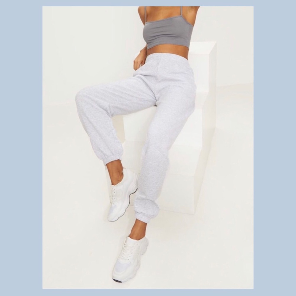 pretty little thing ash grey casual jogger